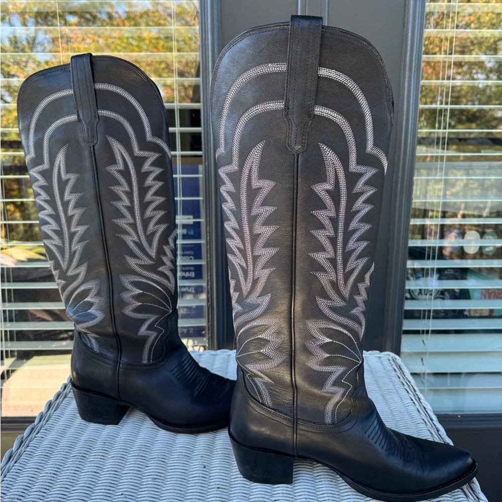 Tecovas Women's Black and Gray Heeled Boots - Picture 6 of 11